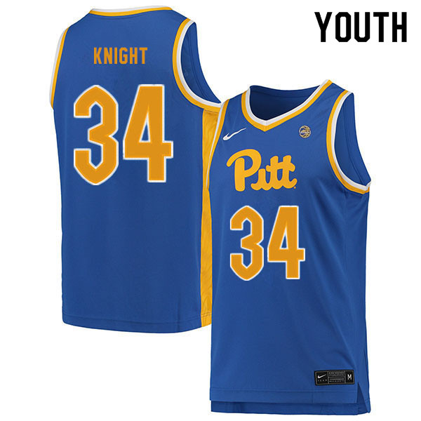 Youth #34 Billy Knight Pitt Panthers College Basketball Jerseys Sale-Blue